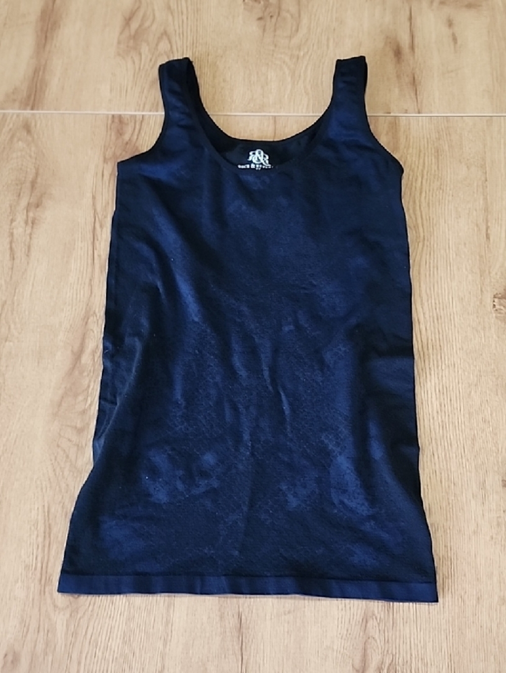 Rock & Republic Navy and Black Ribbed Tank Top